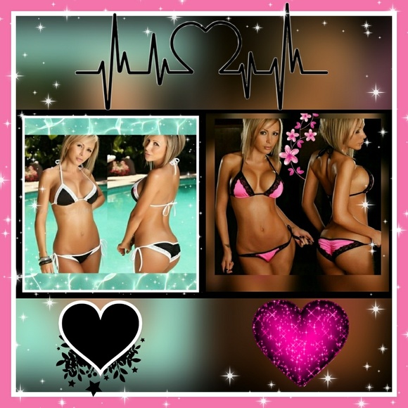 New! Tiny Bikini with Lace Trim Size Small - Picture 2 of 3